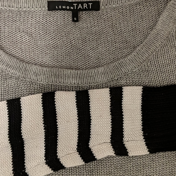 Lemon Tart Truett Striped Spring 🦋 Sweater Sz S - Picture 2 of 4